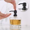 Ximlike Square Bathroom Soap Dispenser Black, 8.4 oz Glass Bottles