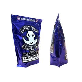 Lick Em Stick Em Pig Nasty 4lb Hog Attractant for Wild Boar & Hog Hunting | Sweet Scent, Granular Formula for Feeders & Bait Sites | Supports Digestion & Wildlife Health | 6 Pack