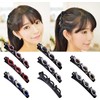 Black Sparkling Braided Hair Accessories,Double Bangs Hair Clips, Side Bangs
