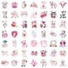 Sticker Junkies 100PCS Strawberry Cow Stickers Kawaii Cute Cartoon Pink