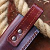 SOGO KNIVES Leather Knife Sheath For Belt, Slanted Sheath, Tooled