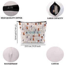 Architect Gifts Architecture Gifts Architect Life Gifts Zipper Pouch Makeup Bag (Architect Bag CA)