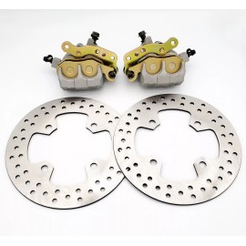RCH Front Brake Calipers & Brake Rotors for Kawasaki Brute Force 750 KVF750 2005-21