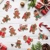 12PCS Gingerbread Ornaments, Ginger Man Ornament with Strings, Gingerbread Man
