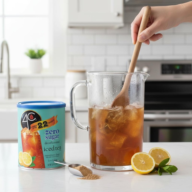 4C Zero Sugar Powdered Drink Mix Cannisters, Zero Sugar Decaffeinated