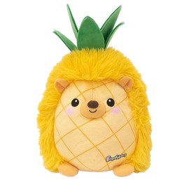 FOODIBLES Pineapple Hedgehog soft cuddly plush toy, this stuffed animal toy is a 20cm tall teddy bear, Yellow