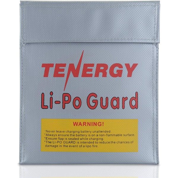 Tenergy Lipo Bag, Fireproof and Explosion-Proof Lipo Battery Bag for Safe Charging and Storage, 7x9inches
