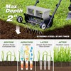 Suchtale 18-Inch Push Spike Aerator, Heavy Duty Rolling Lawn Aerator,