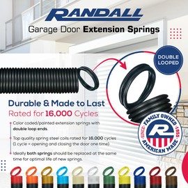 2 Pack 25" Garage Door Springs for 7 FT Garage Doors Doors - Made in USA (110 LBS White End 2 Springs)