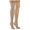 Collections Etc Non-Run Compression Thigh High Stockings - 3 Pairs