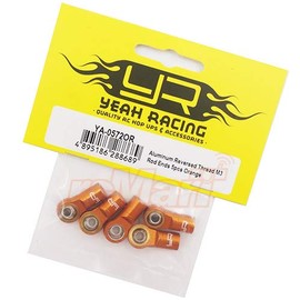 Yeah Racing Aluminum Reversed Thread M3 Rod Ends 5pcs Orange #YA-0572OR