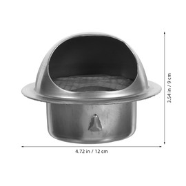 Gadpiparty Stainless Steel Dryer Vent Cover: 4 Inch Round Ventilation Hood - Easy Installation & Rust-Resistant Outdoor Exhaust Vent Cap - Ideal for Home Use