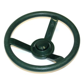 Green Plastic Steering Wheel Swing Set Accessory for Wood Backyard Play Set