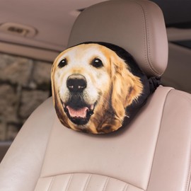 KINGROSE 3D Dog Car Neck Pillow Decorative Animal Car Headrest Neck Support for Travel Home Office 7.87 x 11.81 Inches