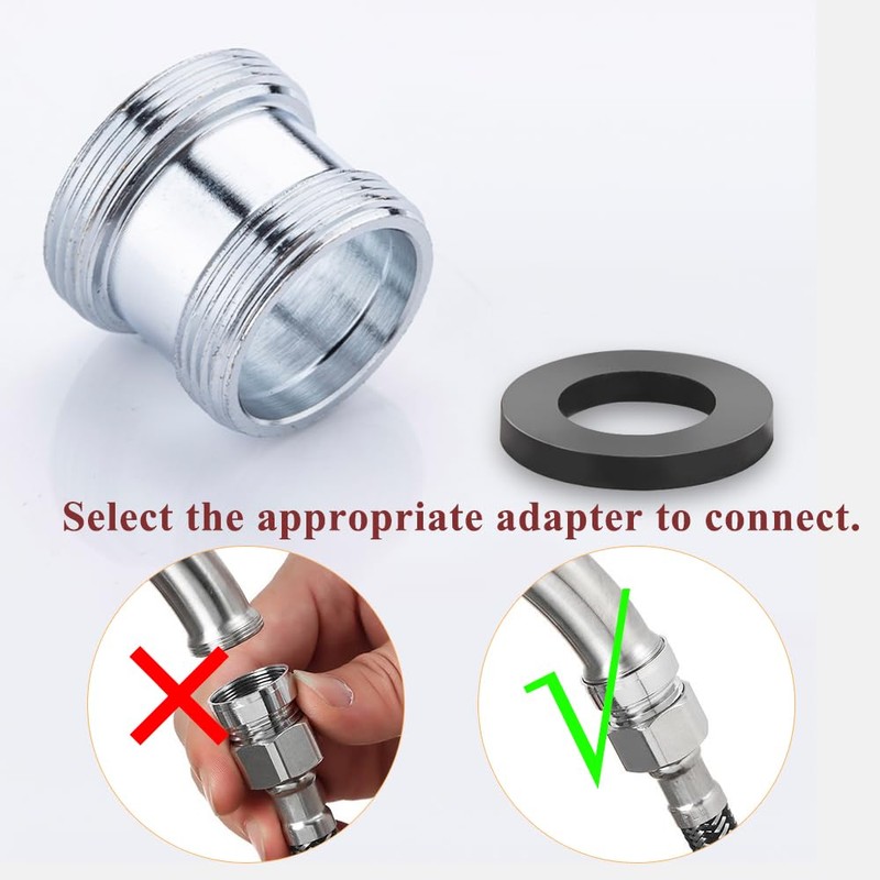 3 Pieces Faucet Adapter Set, CNYMANY Male Thread M20mm to