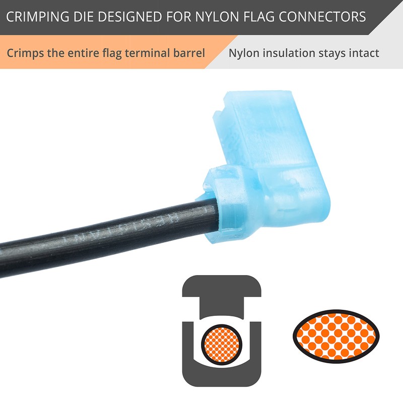 Wirefy Crimping Attachment for Insulated Flag Terminals 0.5-1.5 mm²