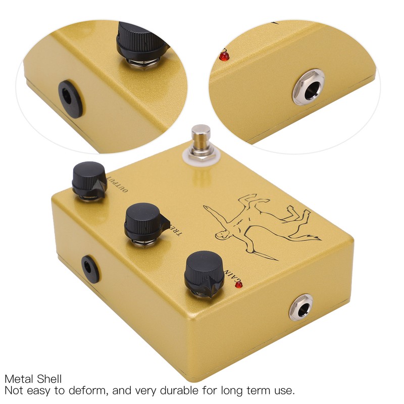 Guitar Effect Pedal Overdrive True Bypass Adjustable Portable Instrument Accessory