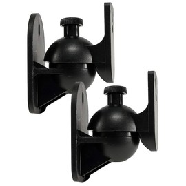 ChiliTec Universal Wall Mount for Speaker Boxes Pair Pivoting Wall Mount Tilting up to 5 kg Pack of 2 Black