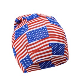 Century Star Cotton Baby Boys Girls Beanie Hat - Patriotic American Flag Design, Ideal for 4th of July - Infant Toddler Kids Knit Newborn Hats USA Style 1Pc American Flag 2-4T