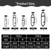 Nexlynk 330 Pcs Black Lure Clips, 5 Sizes Quick Change