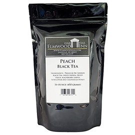 Elmwood Inn Fine Teas, Peach Black Tea, 16-Ounce Pouch