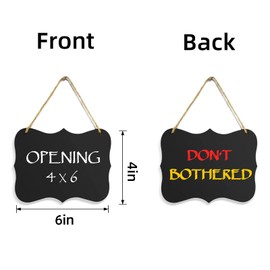 Chalkboard Signs, 6 Pack Mini Hanging Chalkboard Sign, Acrylic Blackboard for Cafe, Home, Office, Party Decorations (4 * 6 in)