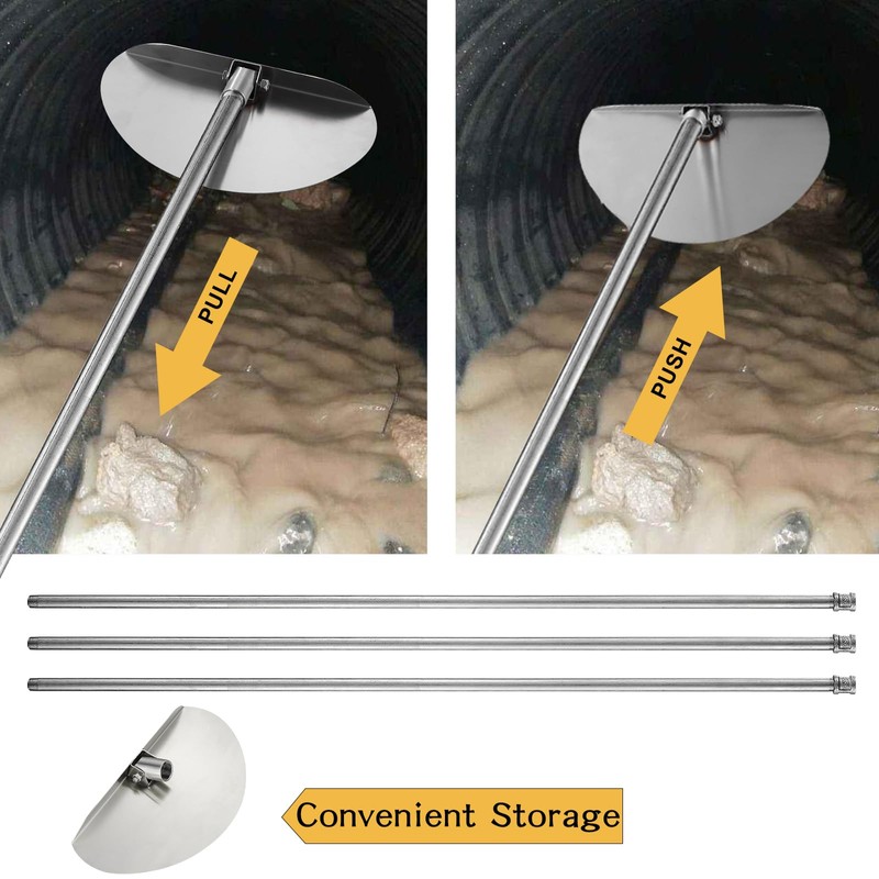 FEIMIRE Stainless Steel Culvert Cleaning Hand Tool, For cleaning a