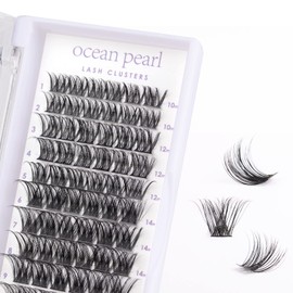 Cluster Lashes 72 Clusters Individual Lashes DIY Lash Extensions 10-16mm Length Reusable Soft Natural False Eyelashes Super Thin Band Wide Stem Eyelash Extensions for Makeup at Home