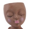 Resin Face Plant Pot Creative Cute Small Drinking Coffee Succulent