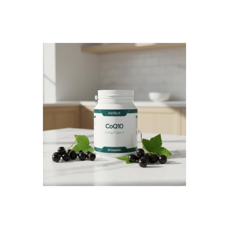 Aliment CoQ10 Chewable Tablets – 60mg Emulsified CoQ10 | Blackcurrant