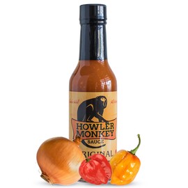 Howler Monkey Sauce Original - Panamanian-Style Hot Sauce with Aji Chombo Peppers - Gluten-Free, No Carbs, Low Sodium - 5 oz (1-Pack)
