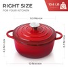 Trustmade 4.5 QT Cast Iron Dutch Oven, Enamel Coated Cookware