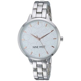 Nine West Women's NW/2227SVRT Silver-Tone Bracelet Watch