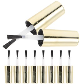 10pcs Nail Polish Replacement Brush Kit, Dip Powder Liquid Replacement with Caps, Soft Brush Head, Easy to Use, Dipping Powder Liquid Set