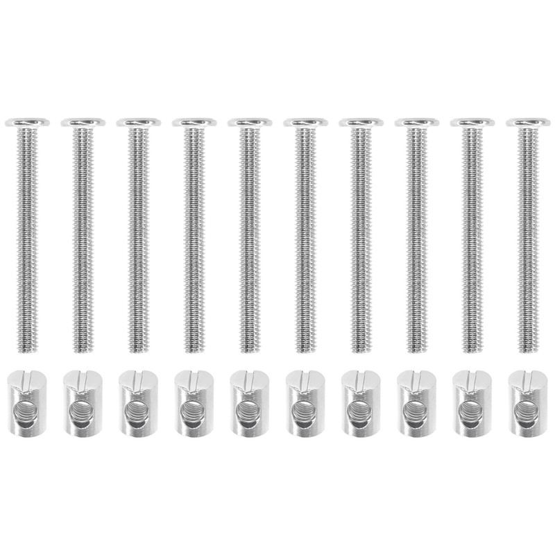 10 Sets of Furniture Connector Bolts and Barrel Nuts,Bed Bolt