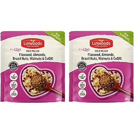 Linwoods Milled Flaxseed, Almonds, Brazil Nuts, Walnuts and Co-q10 360g (Pack of 2)