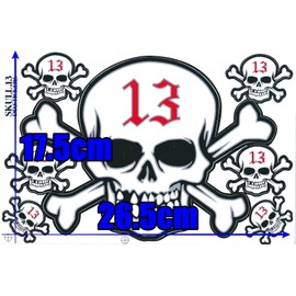 XIAXIN Waterproof PVC Skull Sticker Set Skull Skull Skeleton Indoor Outdoor Use TS-97