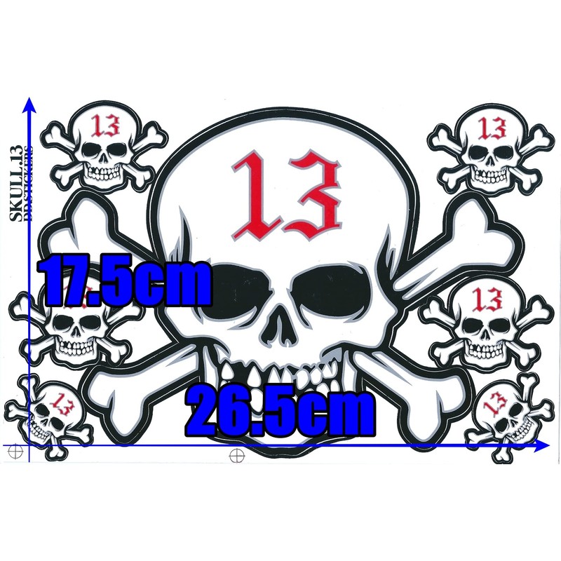 XIAXIN Waterproof PVC Skull Sticker Set Skull Skull Skeleton Indoor