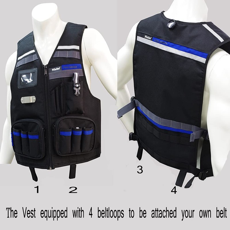 Niche Heavy Duty Tool Vest for Men – Adjustable Work