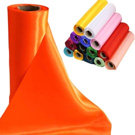 Time to Sparkle 29cmx20m (Burnt Orange) Satin Roll Sash Fabric Chair Cover Bows Table Runner Sashes Swags for Wedding Party