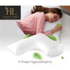 HOMES-LINEN V Pillow Orthopaedic V Shaped Pillow Extra Cushioning Support