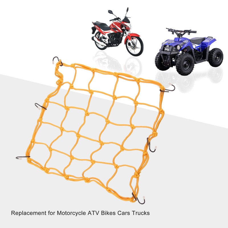 GOOFIT Motorcycle Luggage Cargo Net Helmet Net 15" With Hooks