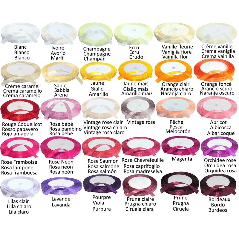 AERZETIX - C50473 - Satin Ribbon Decorative Shiny - 6