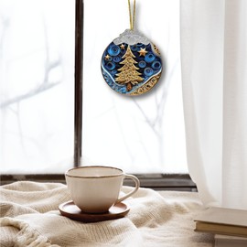 SOLMAYCO Unique Christmas Ornaments 2024: A Golden Christmas Tree - A Pretty and Special Ornament, an Unusual and Individual Christmas Tree Decoration for The 2024 Holiday Season.