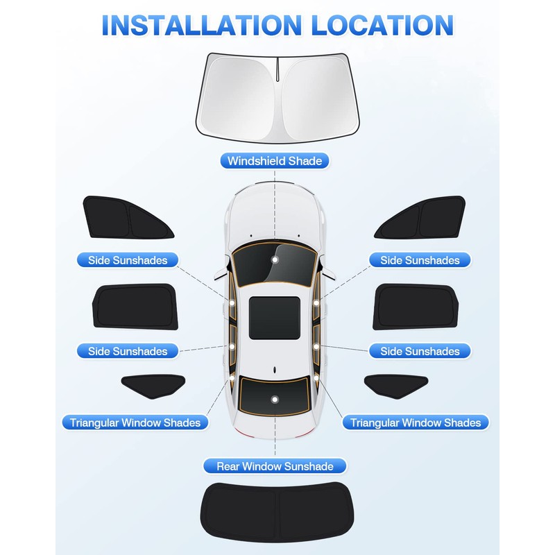 Canvcle Windshield Sun Shade for 2021-2025 2026 Kia Sorento Accessories