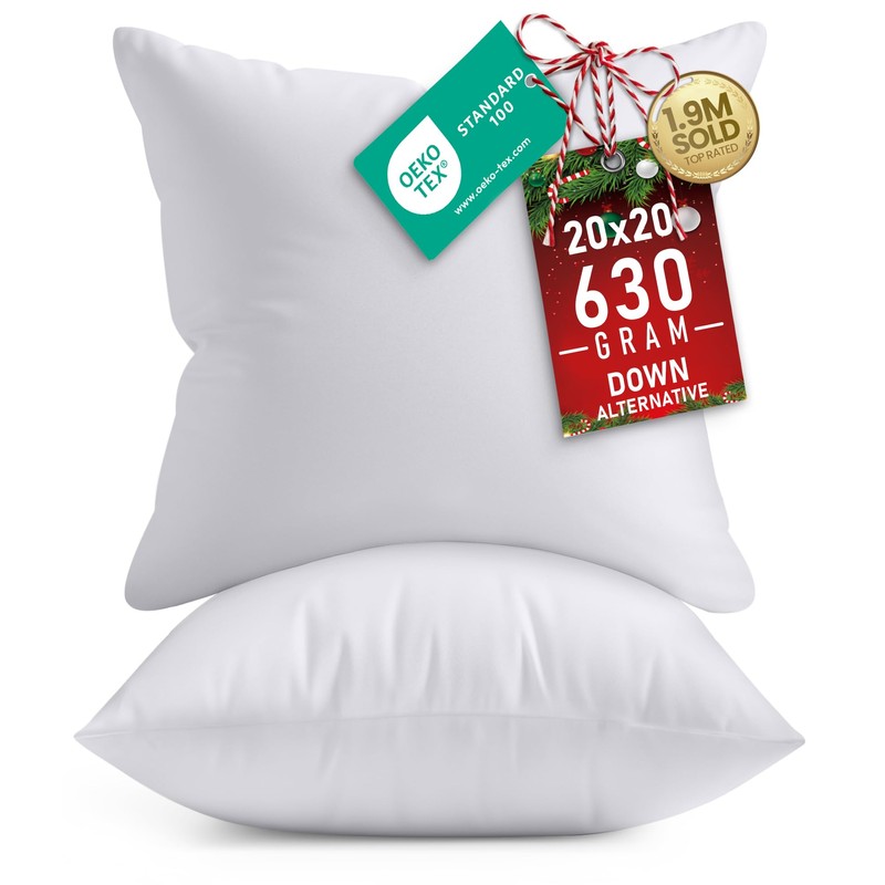 Utopia Bedding Throw Pillows Insert (Pack of 2, White) -