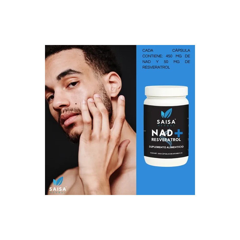 Nad 500 Cápsulas Resveratrol Suplemento Alimenticio
