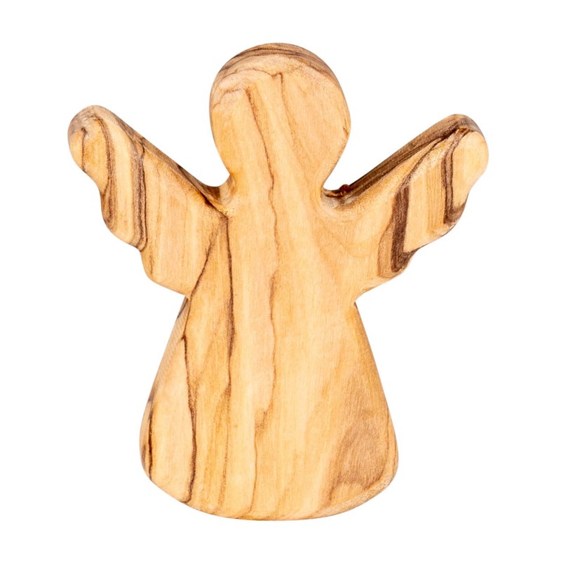 Guardian Angel Olive Wood H5 cm Lucky Charm Worry Stone