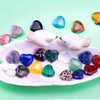 40 PCS Heart-Shaped Healing Crystals and Stones Rose Quartz Crystal