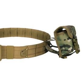 PIKEON Tactical Belt Battle Law Enforcement Molle Airsoft Duty Belt Quick-Release with Pouches 8 in 1 (CAMOU)